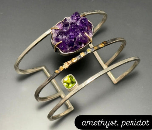 Rock Amethyst Cuff